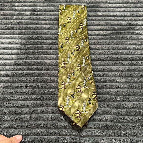 Vintage Looney Tunes Bugs Bunny Daffy Duck Tasmanian Devil Tie Men’s - Picture 2 of 7